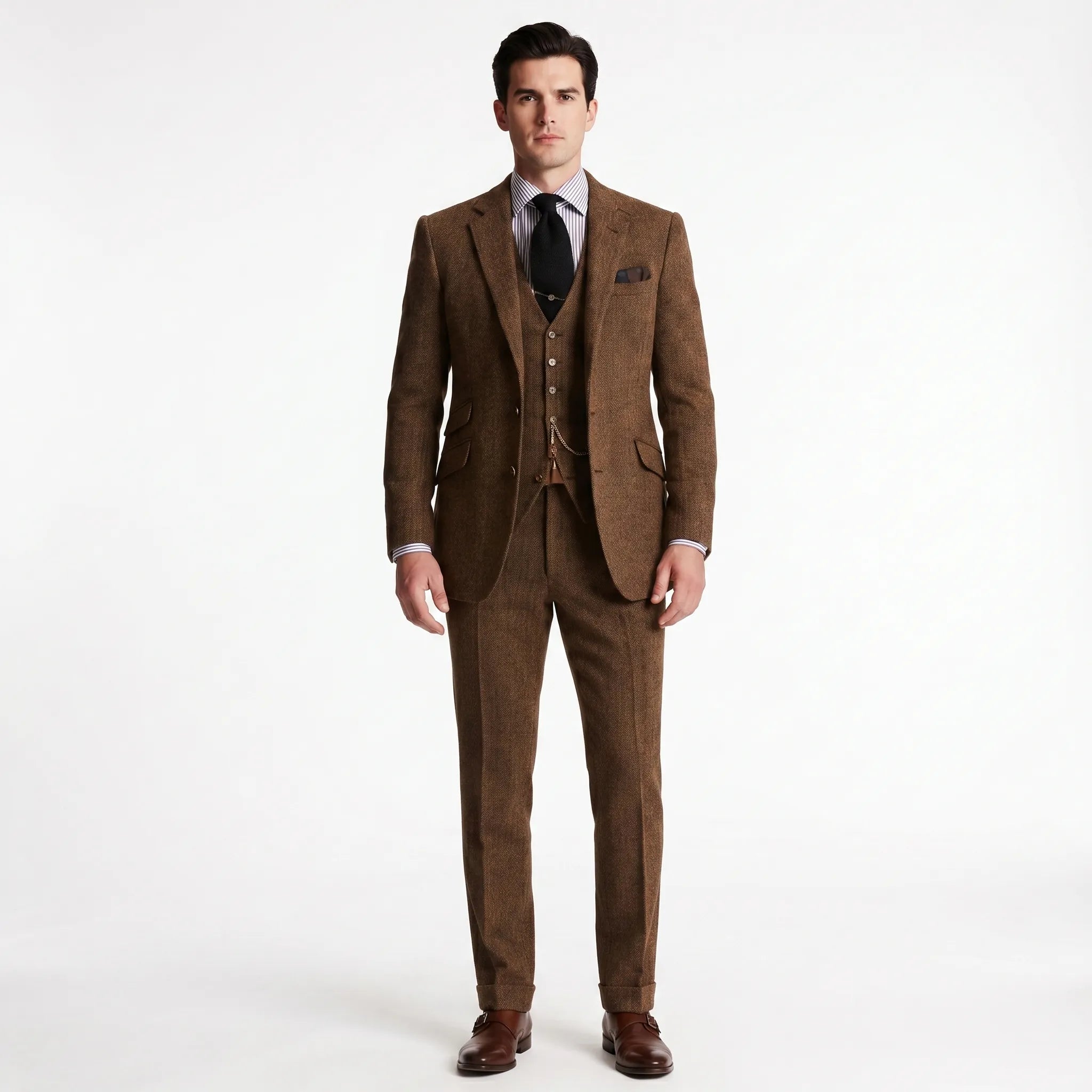 Crestholm - Slim Fit Notch Lapel Three-Piece Suit
