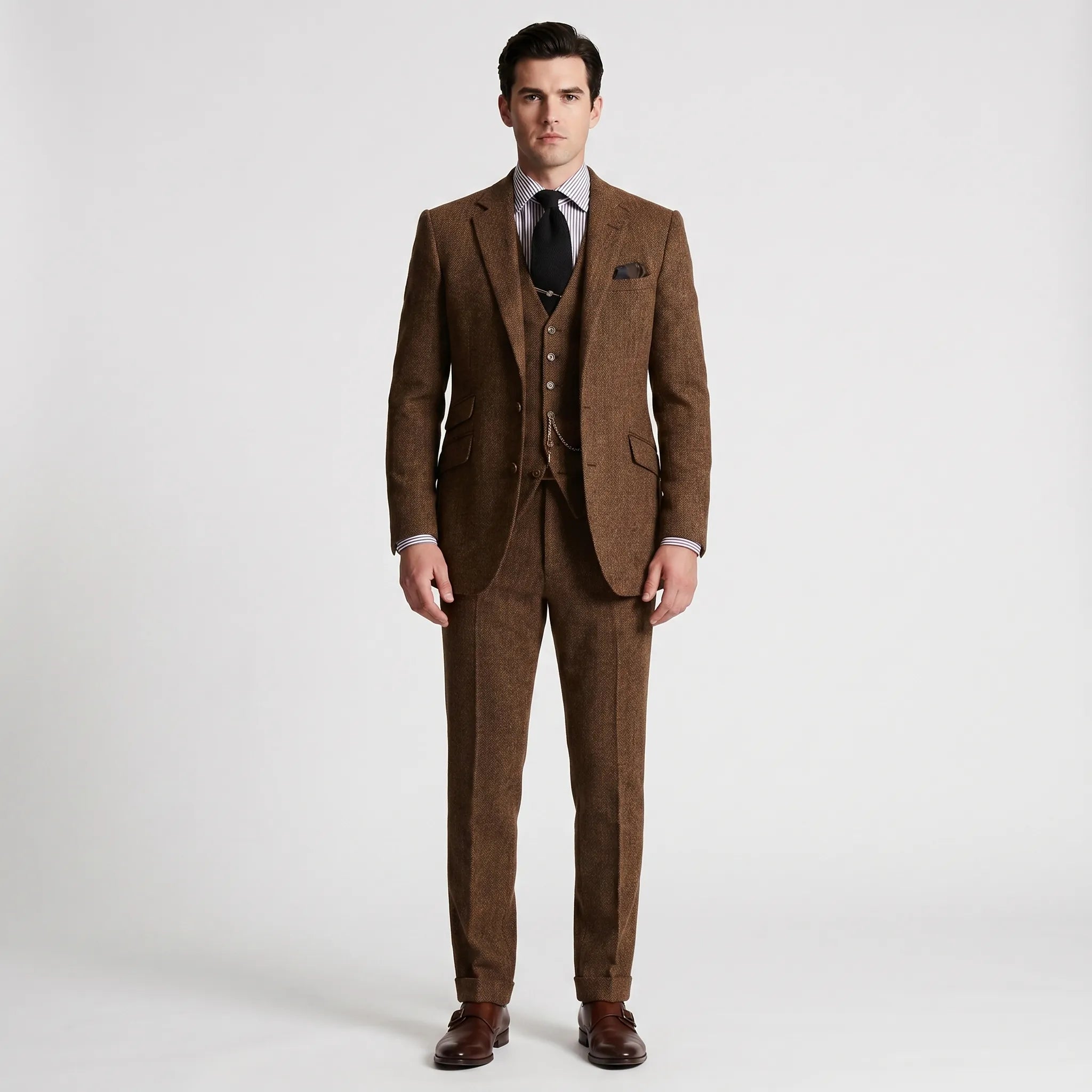 Crestholm - Slim Fit Notch Lapel Three-Piece Suit