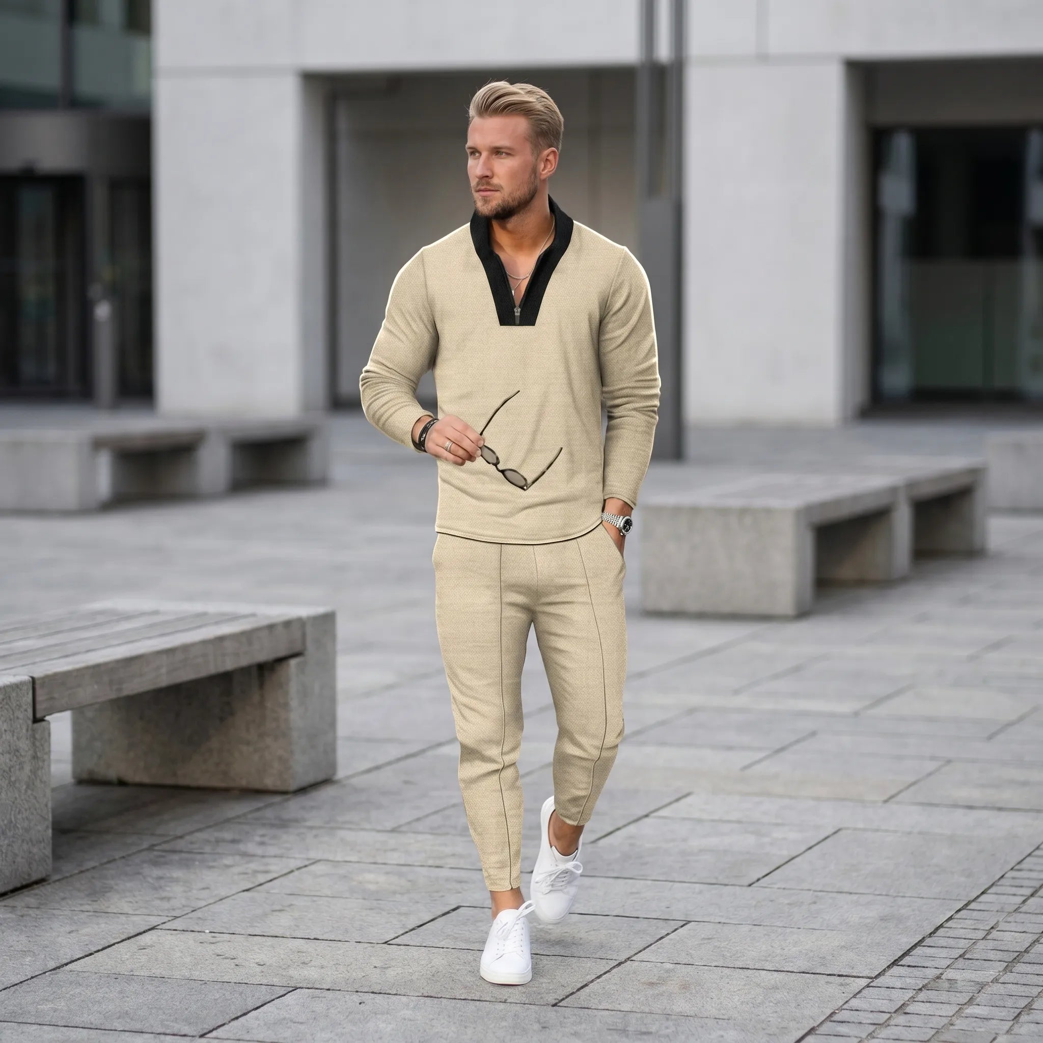 Dravell - Half-Zip Top With Tapered Trousers