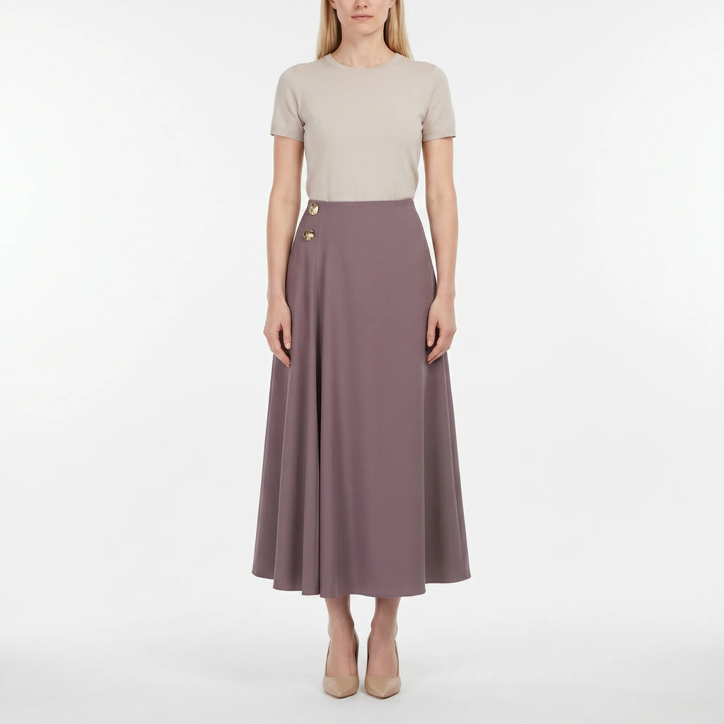Florvane - High-Rise A-Line Maxi Skirt