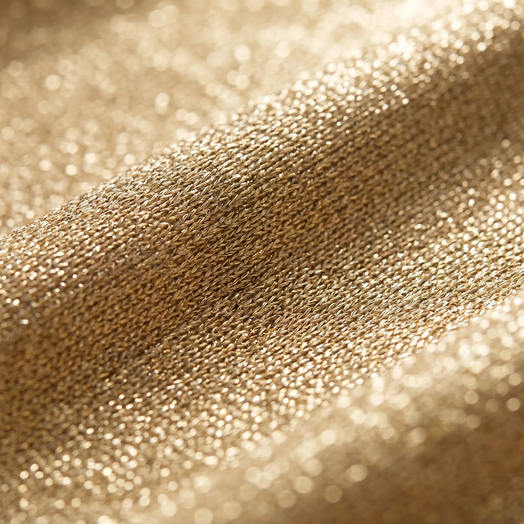 Lumivelle - Shimmer Gold Long-Sleeved Maxi Dress