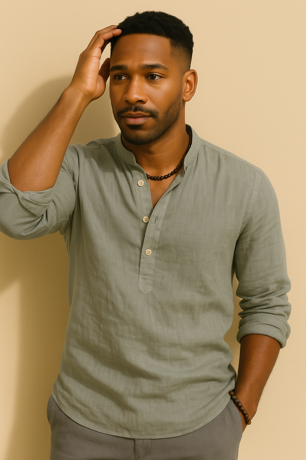Men’s Linen Long Sleeve Shirt