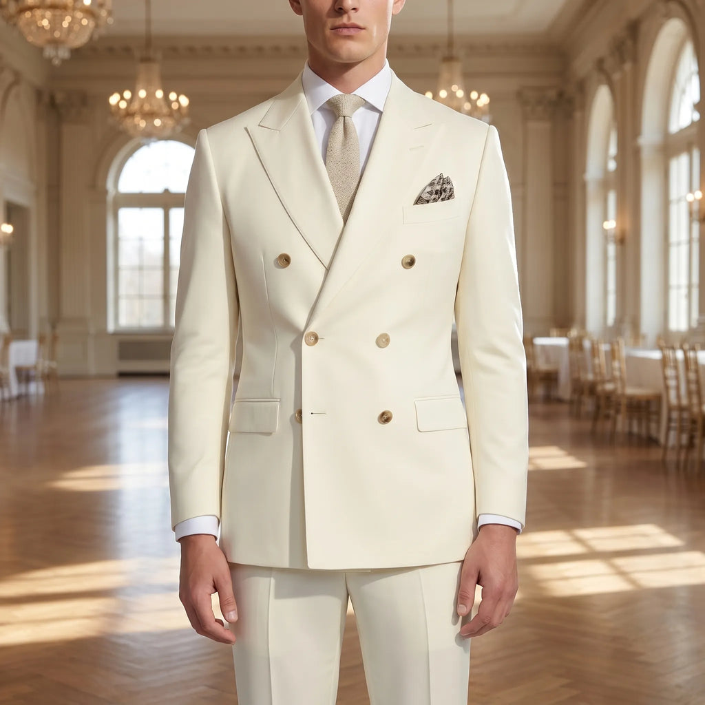 Preswick - Double Breasted Peak Lapel Suit Set