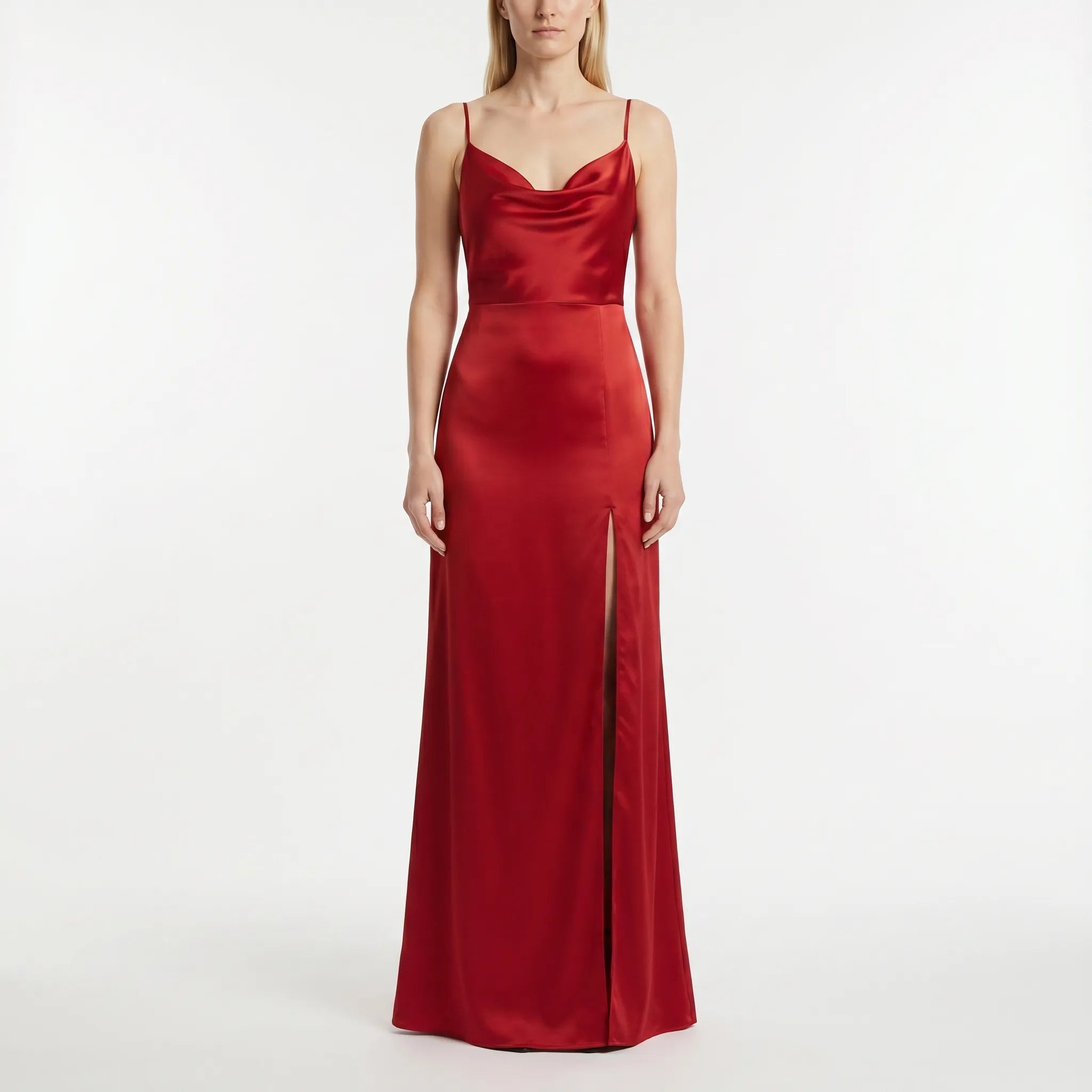 Velourne - Slim Fit Satin Maxi Dress
