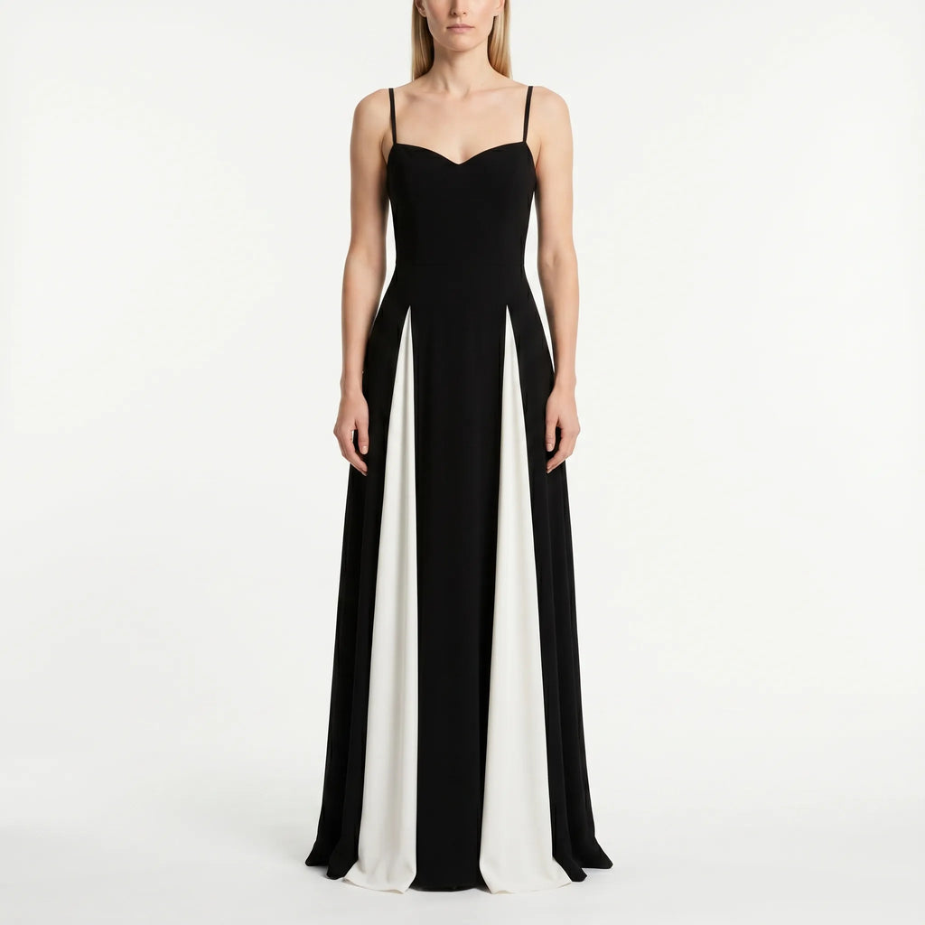 Velvoire - Contrast Panel Maxi Dress
